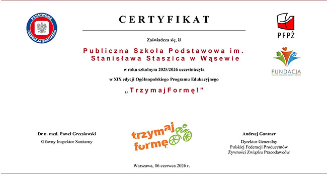 certyfikat TF